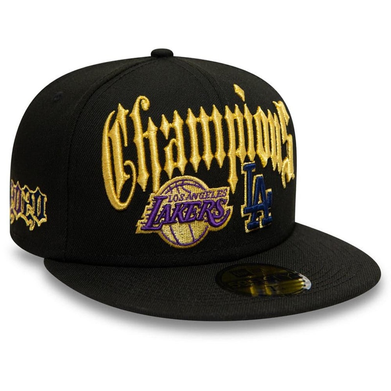 Los Angeles Lakers x Dodgers New Era MLB/NBA 2020 Champs 59FIFTY Fitted Hat – Black