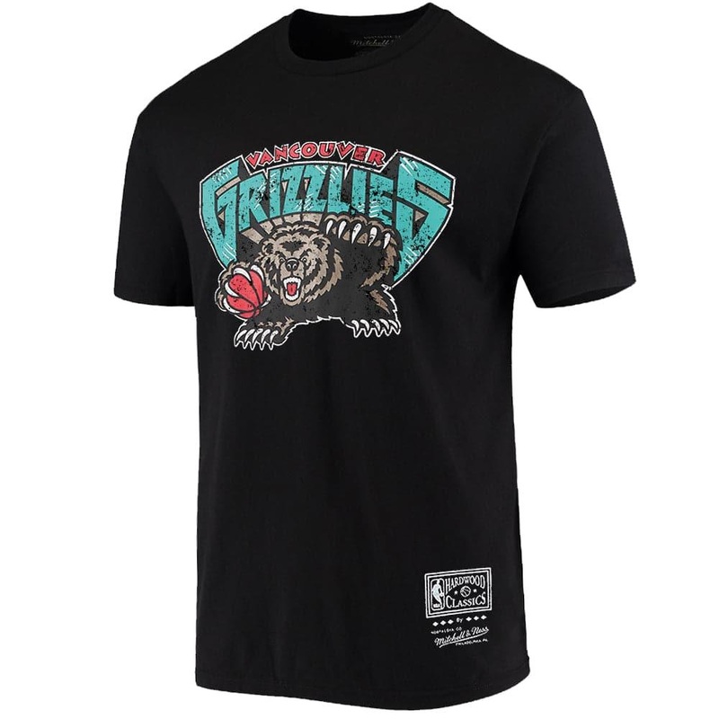 Memphis Grizzlies Mitchell & Ness NBA HWC Distressed Logo T-Shirt – Black