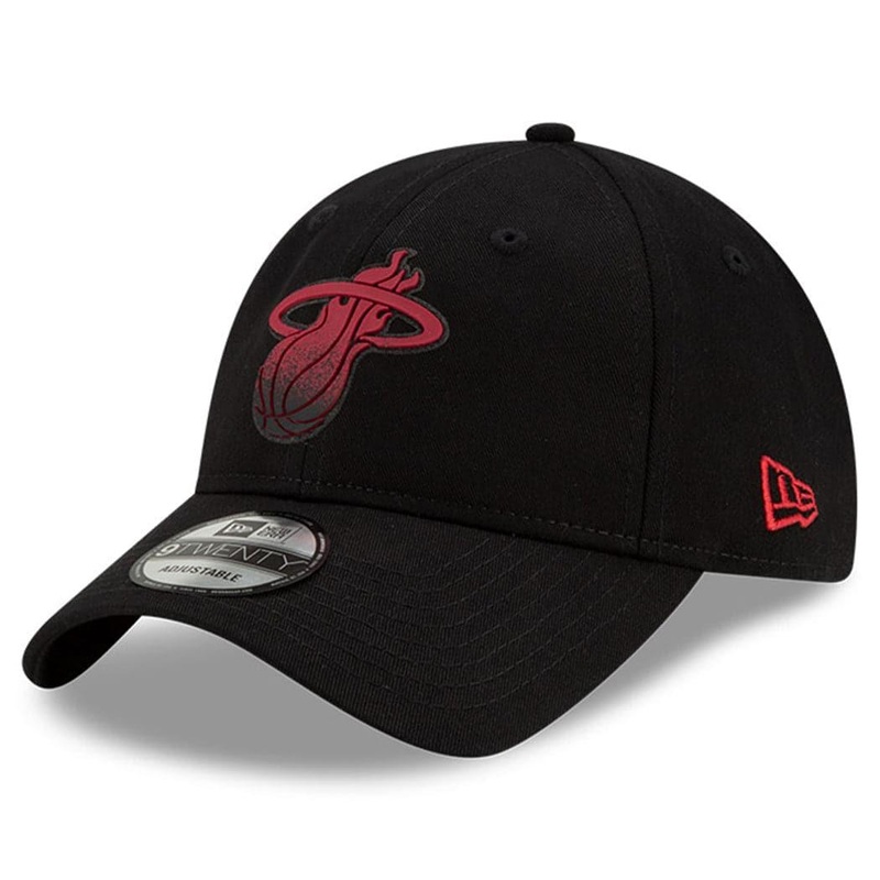 Miami Heat New Era NBA 2021 Back Half 9TWENTY Curved Hat – Black