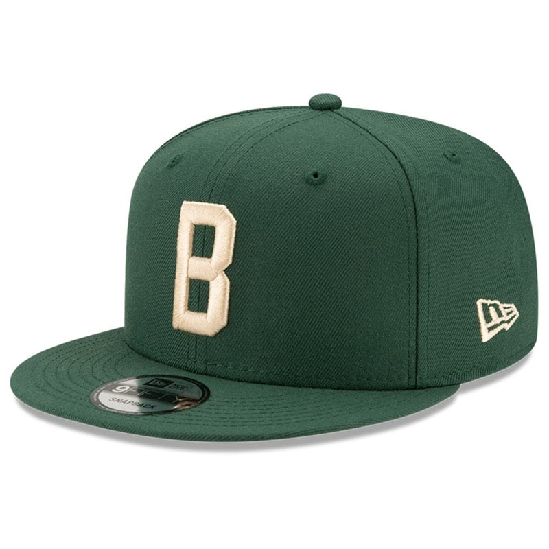 Milwaukee Bucks New Era NBA Ligature 9FIFTY Snapback Hat – Green