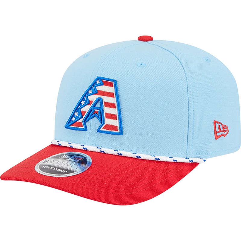 MLB Arizona Diamondbacks New Era 2025 4th of July 9SEVENTY Stretch-Snapback Hat – Light Blue