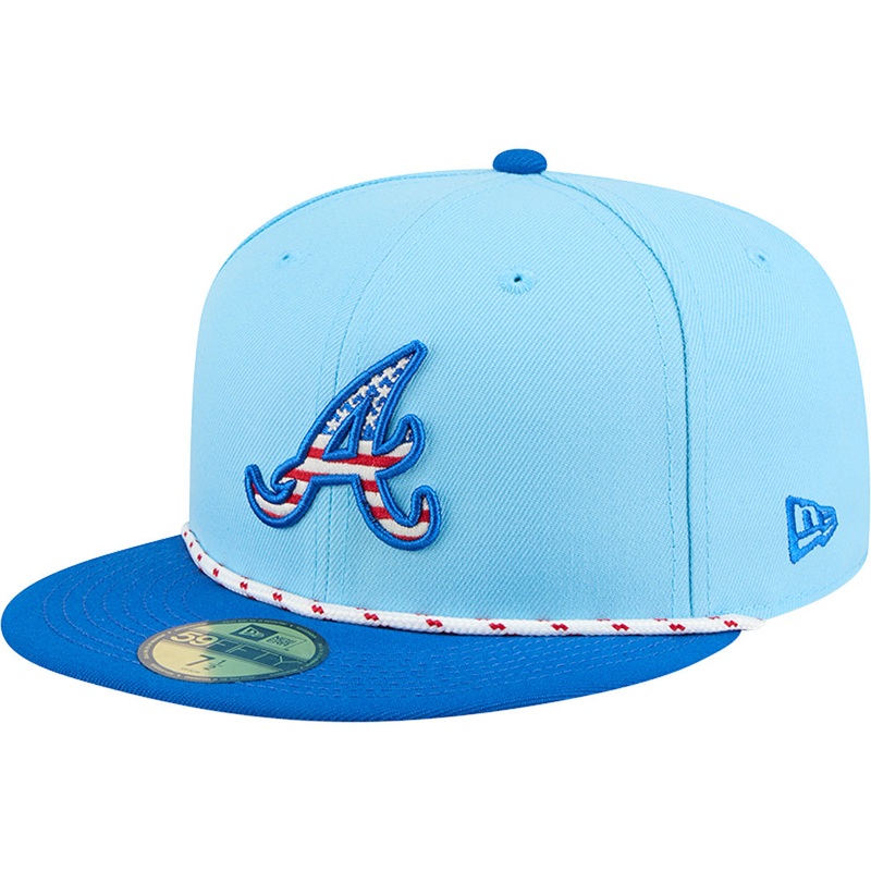 MLB Atlanta Braves New Era 2025 4th of July 59FIFTY Fitted Hat – Blue