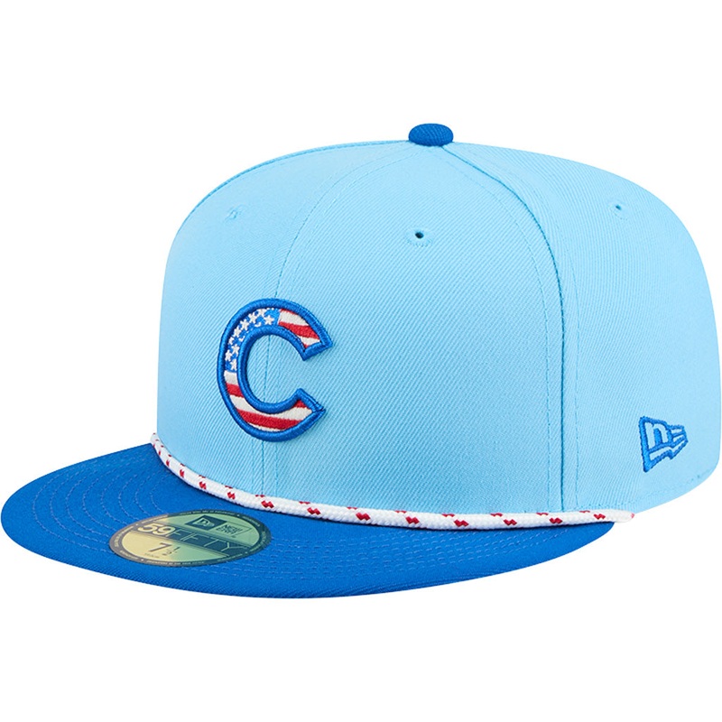 MLB Chicago Cubs New Era 2025 4th of July 59FIFTY Fitted Hat – Blue
