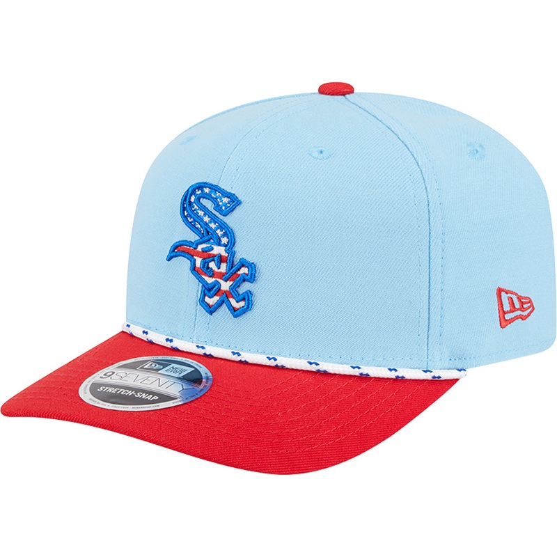 MLB Chicago White Sox New Era 2025 4th of July 9SEVENTY Stretch-Snapback Hat – Light Blue