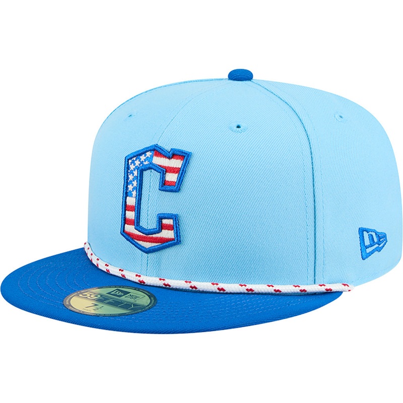 MLB Cleveland Guardians New Era 2025 4th of July 59FIFTY Fitted Hat – Blue