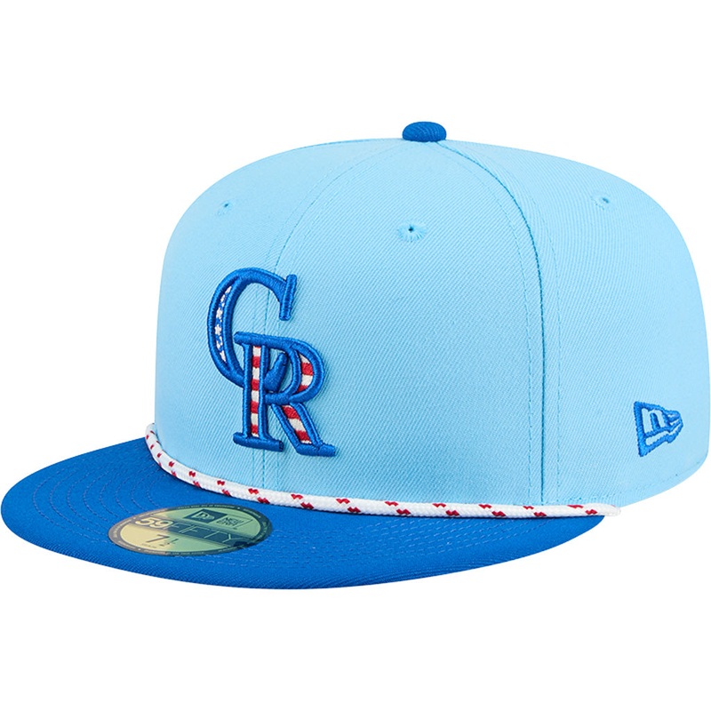 MLB Colorado Rockies New Era 2025 4th of July 59FIFTY Fitted Hat – Blue