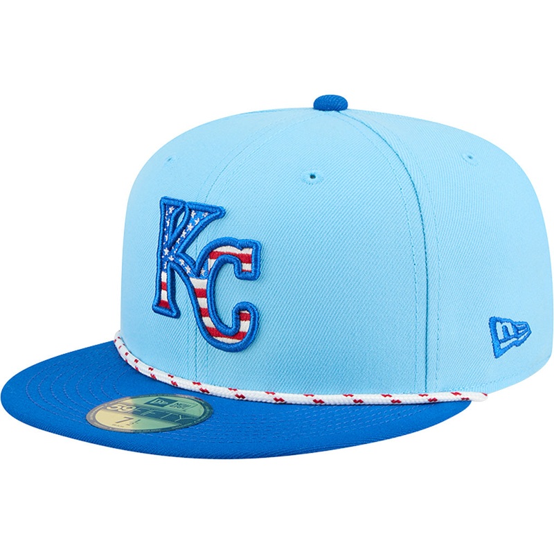MLB Kansas City Royals New Era 2025 4th of July 59FIFTY Fitted Hat – Blue