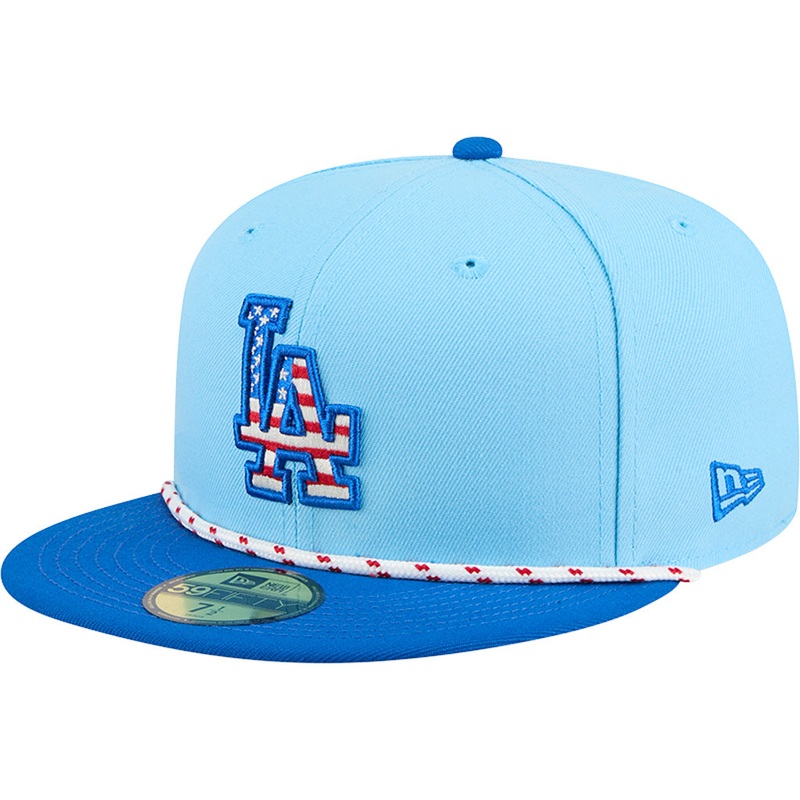 MLB Los Angeles Dodgers New Era 2025 4th of July 59FIFTY Fitted Hat – Blue