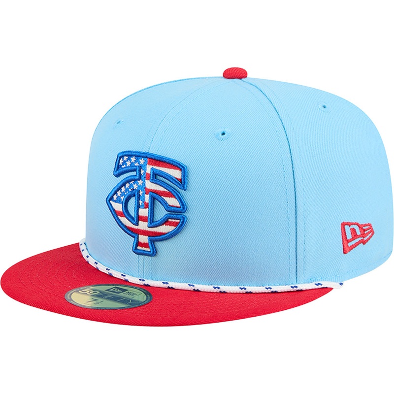 MLB Minnesota Twins New Era 2025 4th of July 59FIFTY Fitted Hat – Blue