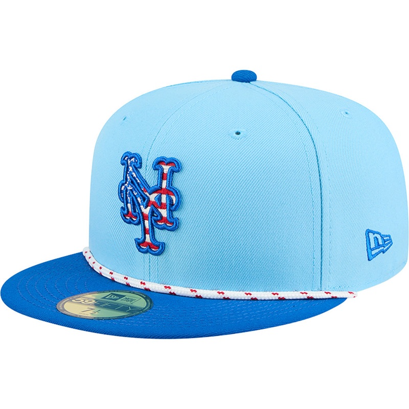 MLB New York Mets New Era 2025 4th of July 59FIFTY Fitted Hat – Blue