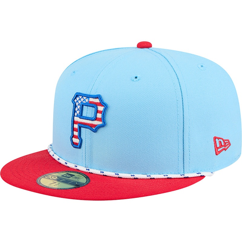 MLB Pittsburgh Pirates New Era 2025 4th of July 59FIFTY Fitted Hat – Blue