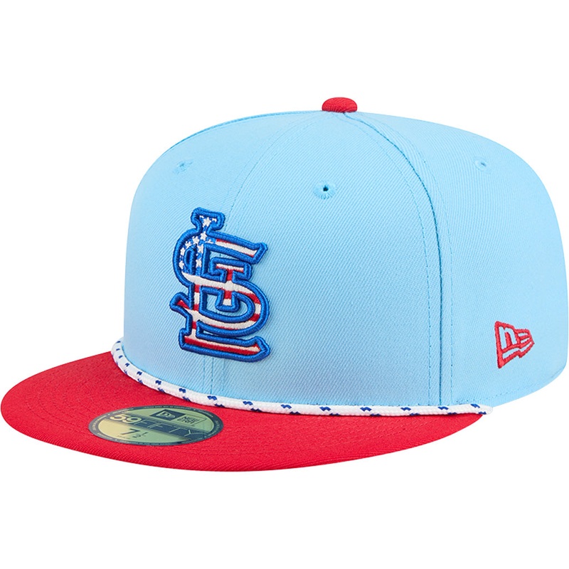 MLB St. Louis Cardinals New Era 2025 4th of July 59FIFTY Fitted Hat – Blue
