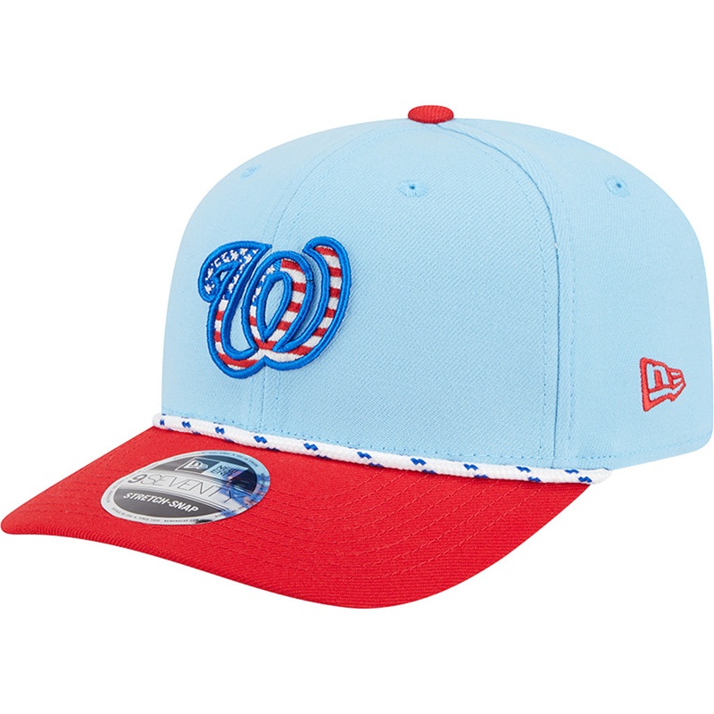 MLB Washington Nationals New Era 2025 4th of July 9SEVENTY Stretch-Snapback Hat – Light Blue