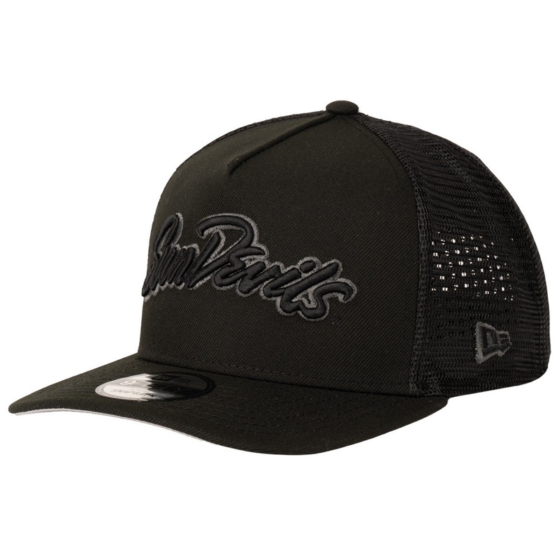 NCAA Arizona State Sun Devils New Era Black Pearl A-Frame 9FIFTY Trucker Snapback Hat