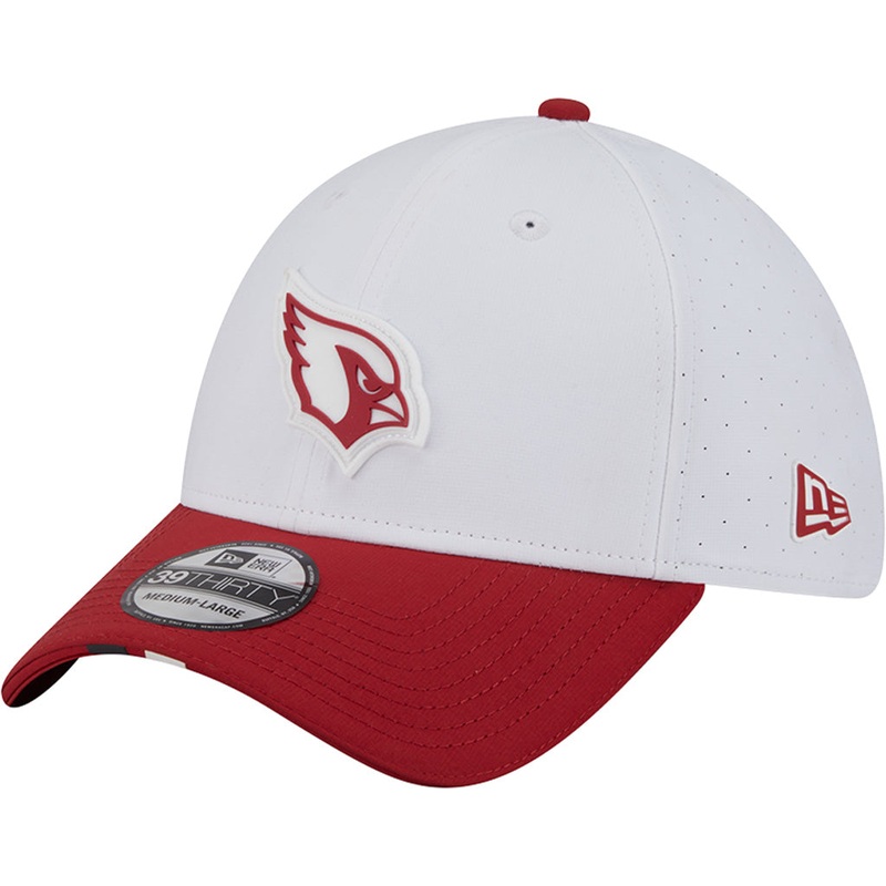 NFL Arizona Cardinals New Era 2025 Training 39THIRTY Flex Fit Hat – White