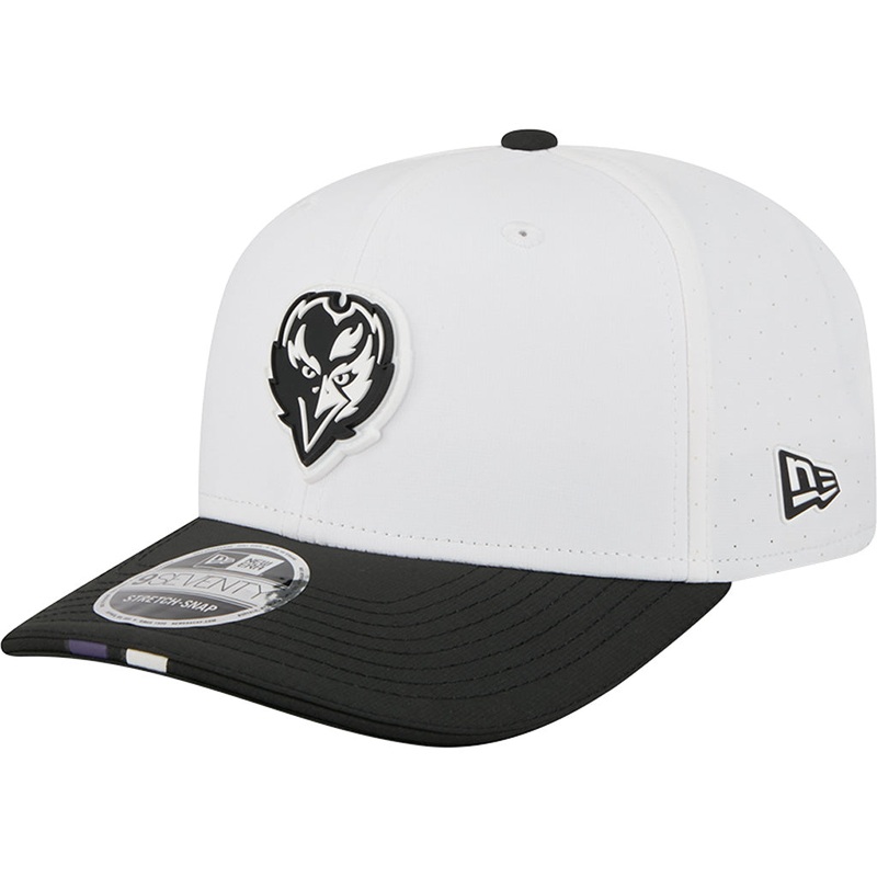 NFL Baltimore Ravens New Era 2025 Training 9SEVENTY Stretch-Snapback Hat – White