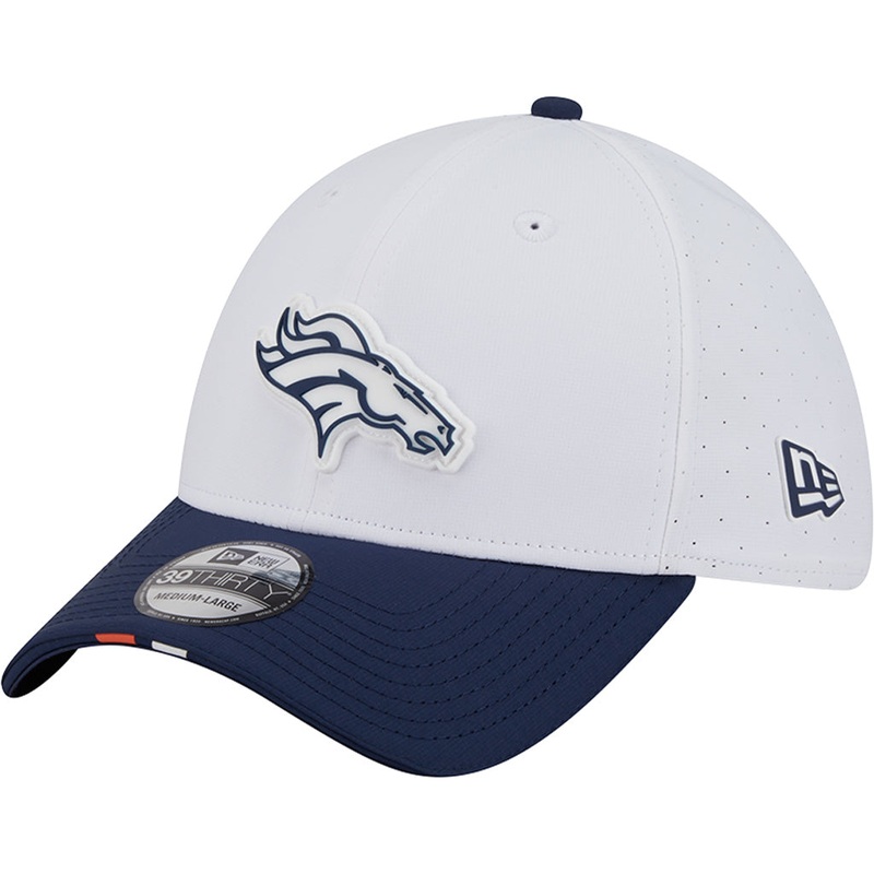 NFL Denver Broncos New Era 2025 Training 39THIRTY Flex Fit Hat – White