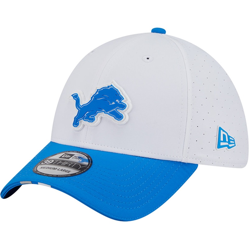 NFL Detroit Lions New Era 2025 Training 39THIRTY Flex Fit Hat – White