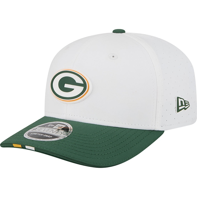 NFL Green Bay Packers New Era 2025 Training 9SEVENTY Stretch-Snapback Hat – White