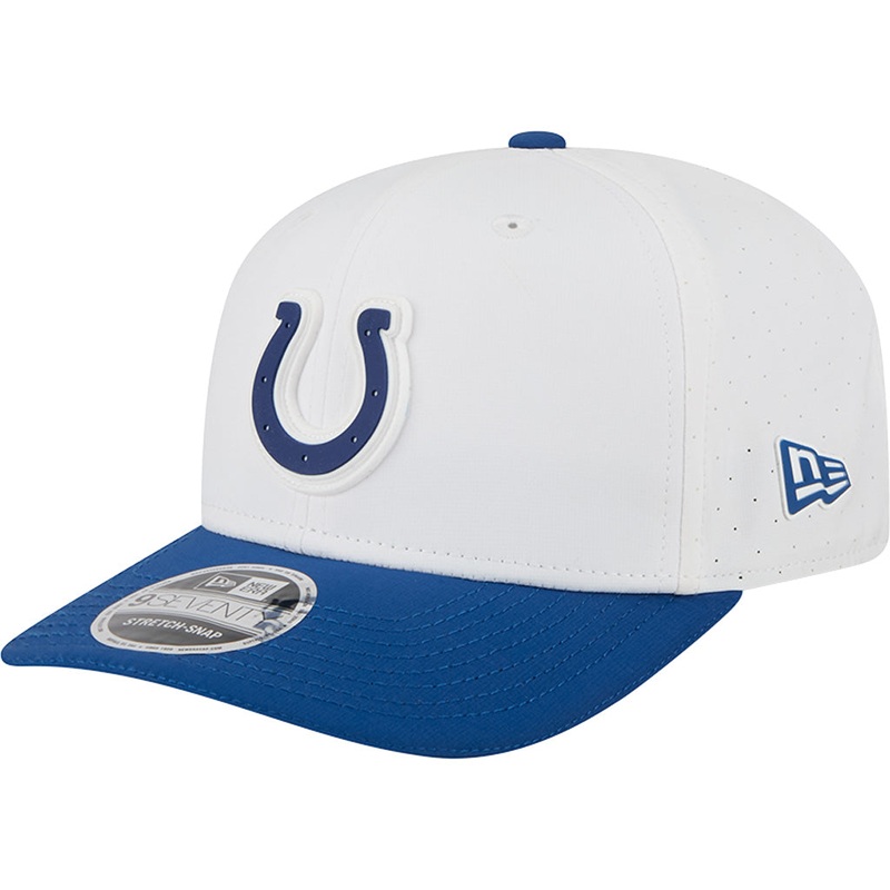 NFL Indianapolis Colts New Era 2025 Training 9SEVENTY Stretch-Snapback Hat – White