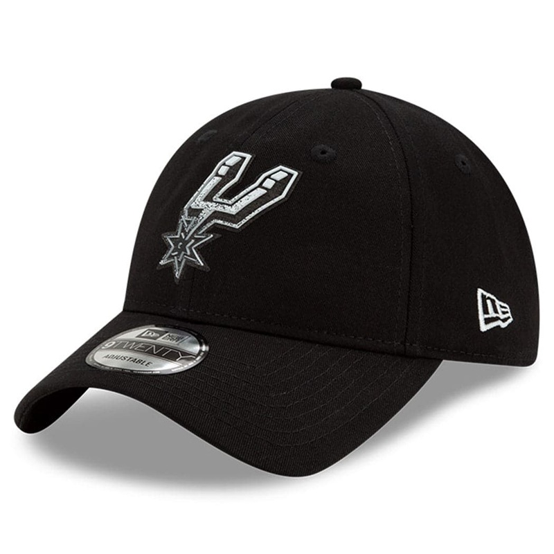 San Antonio Spurs New Era NBA 2021 Back Half 9TWENTY Curved Hat – Black