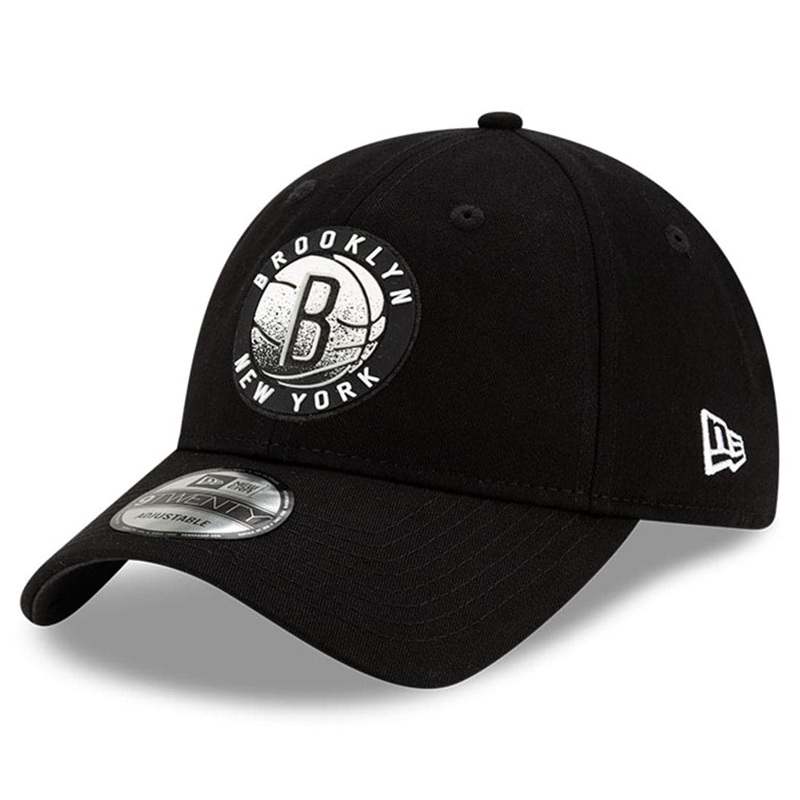 Brooklyn Nets New Era NBA 2021 Back Half 9TWENTY Curved Hat – Black