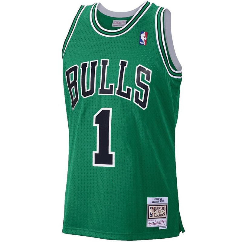 Derrick Rose Chicago Bulls Mitchell & Ness NBA 2008-09 Patricks Day Swingman Jersey – Green