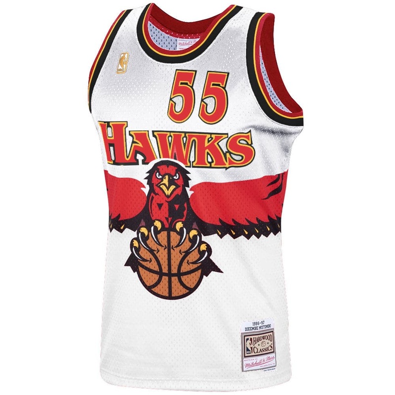 Dikembe Mutombo Atlanta Hawks Mitchell & Ness NBA 96-97 Home Swingman Jersey – White