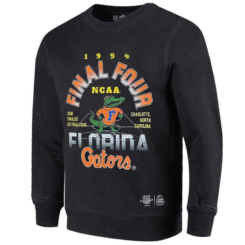 Florida Gators NCAA Final Four Vintage Crew Jumper – Faded Black
