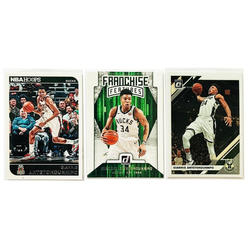 Giannis Antetokounmpo Milwaukee Bucks Panini NBA 3 Base Card Set