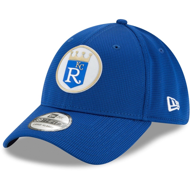 Kansas City Royals New Era MLB Clubhouse 39THIRTY Flex Fit Curve Hat – Blue