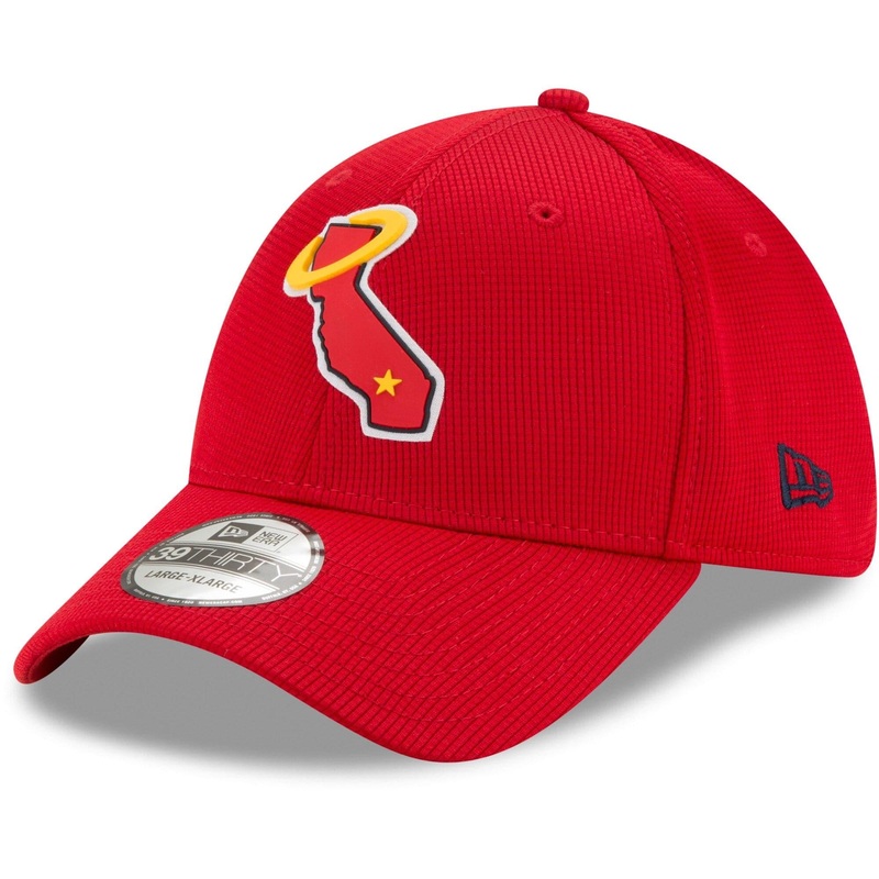 Los Angeles Angels New Era MLB Clubhouse 39THIRTY Flex Fit Curve Hat – Red