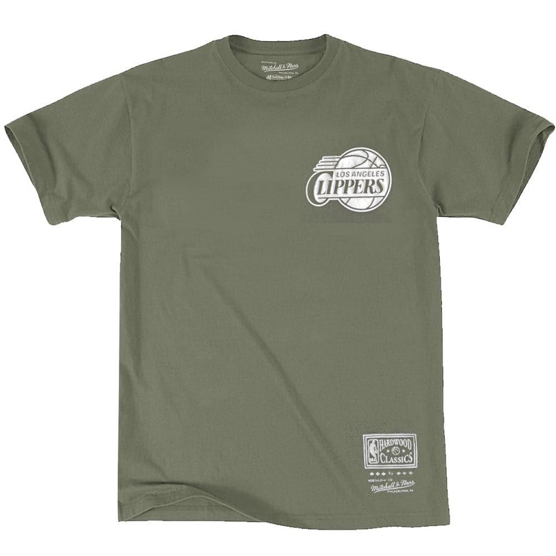 Los Angeles Clippers Mitchell & Ness NBA Foil Logo T-Shirt – Olive Tea