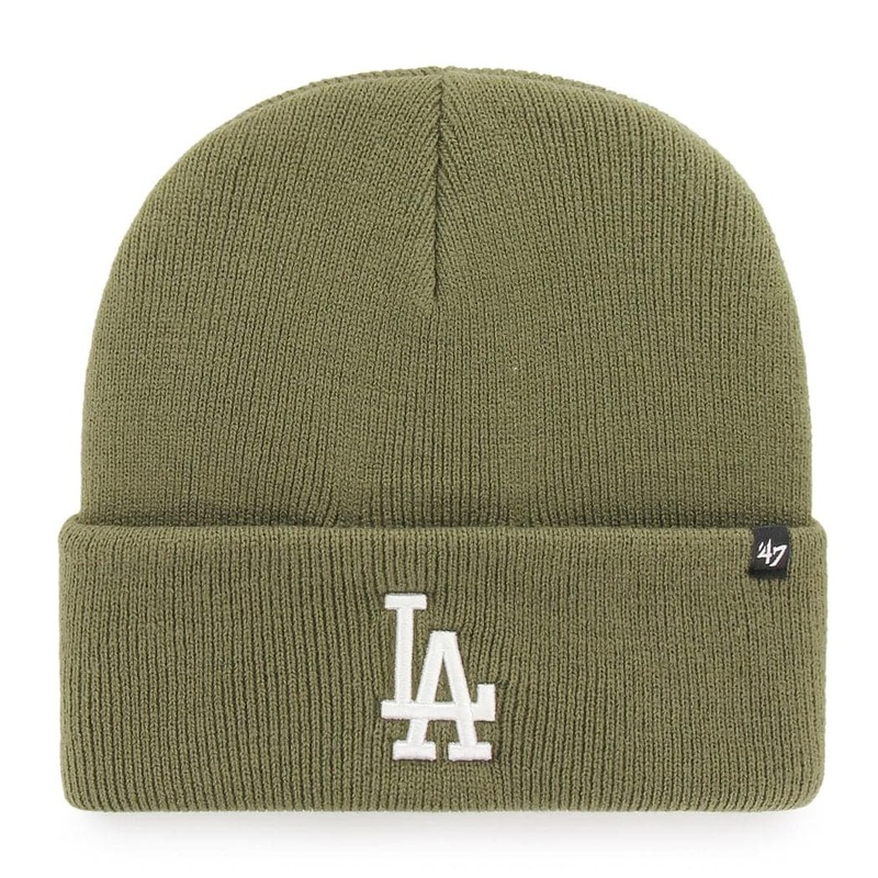 Los Angeles Dodgers ’47 MLB Haymaker Raised Cuff Knit Beanie – Olive