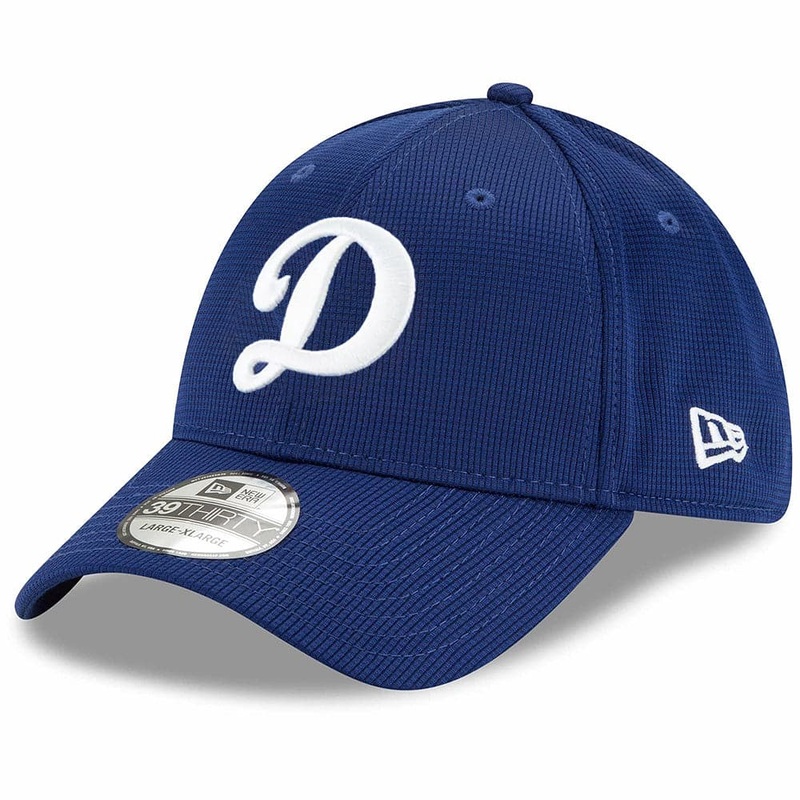 Los Angeles Dodgers New Era MLB Clubhouse Alt 39THIRTY Flex Fit Curve Hat – Blue