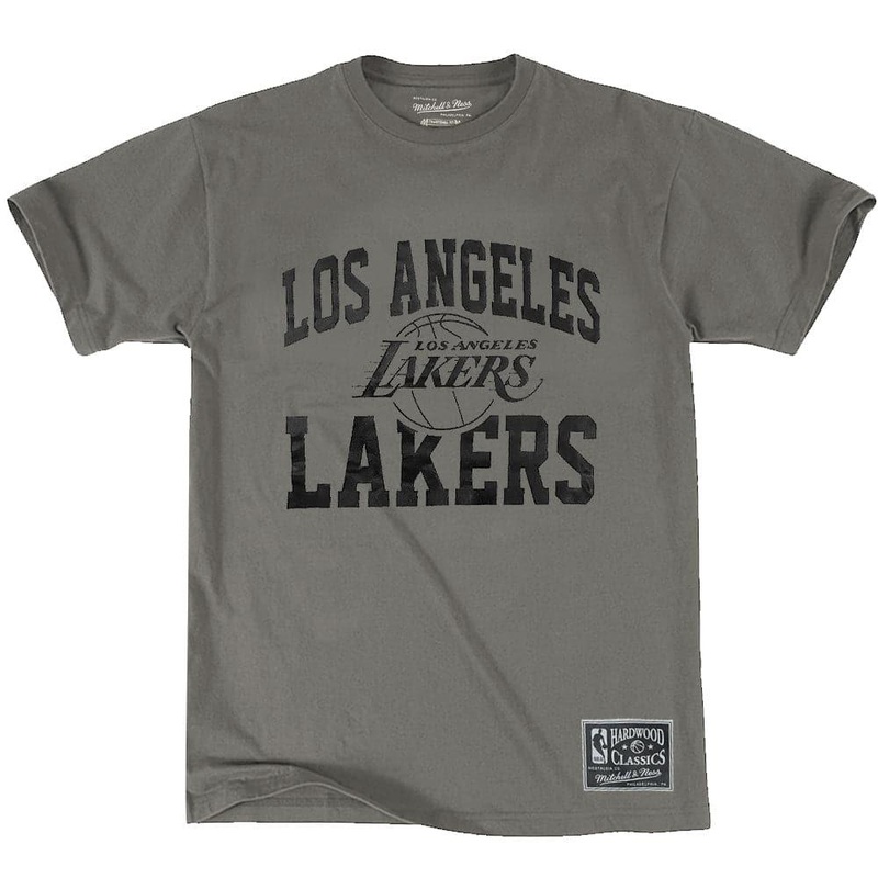 Los Angeles Lakers Mitchell & Ness NBA Gunmetal Arch T-Shirt – Grey