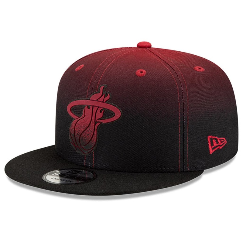 Miami Heat New Era NBA 2021 Back Half 9FIFTY Snapback Hat – Red