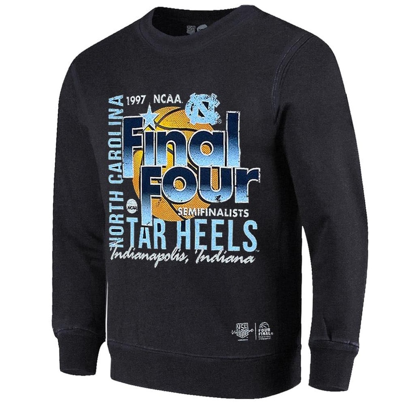 North Carolina Tar Heels NCAA Final Four Vintage Crew Jumper – Faded Black