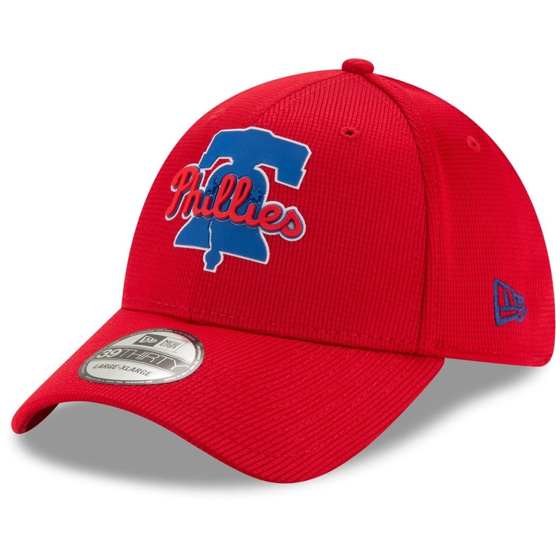 Philadelphia Phillies New Era MLB Clubhouse 39THIRTY Flex Fit Curve Hat – Red