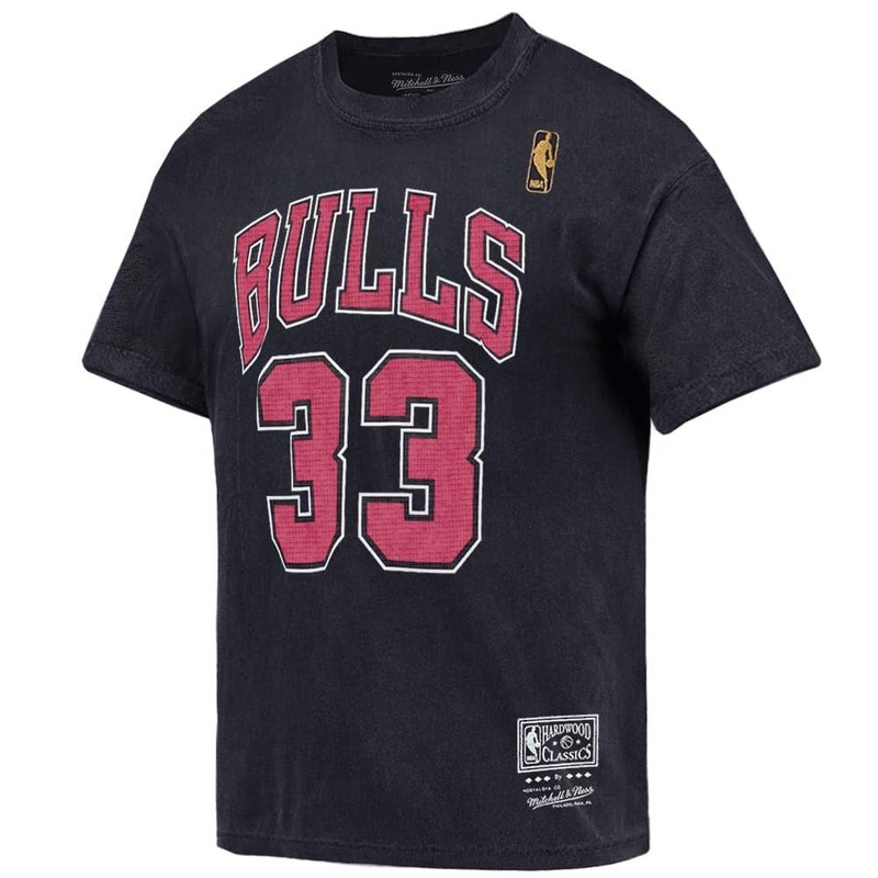 Scottie Pippen Chicago Bulls Mitchell & Ness NBA HWC Player Vintage Oversized T-Shirt – Faded Black
