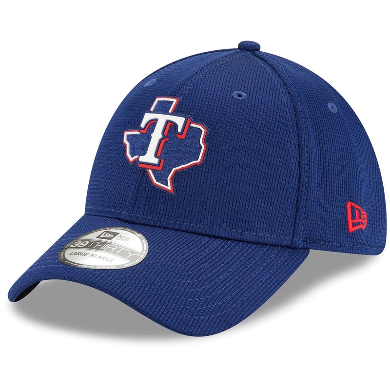 Texas Rangers New Era MLB Clubhouse 39THIRTY Flex Fit Curve Hat – Blue