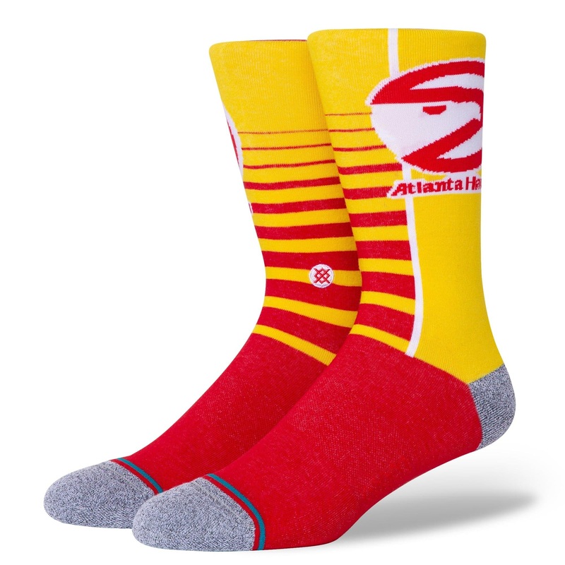 Atlanta Hawks Stance NBA HWC Retro Gradient Crew Socks – Red/Yellow