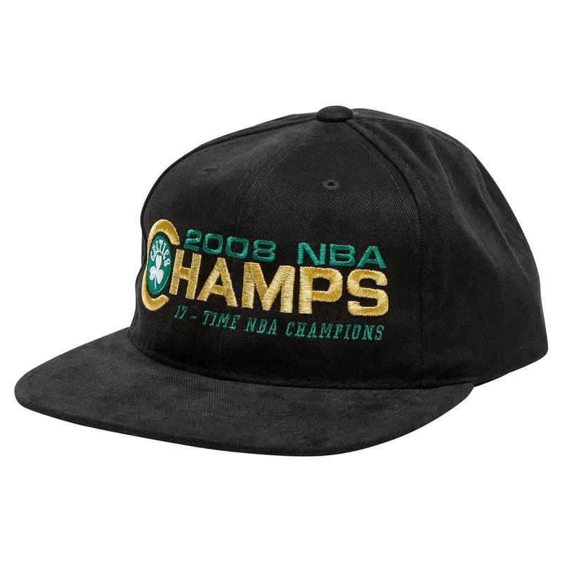 Boston Celtics Mitchell & Ness NBA Champions Era Deadstock Snapback Hat – Black