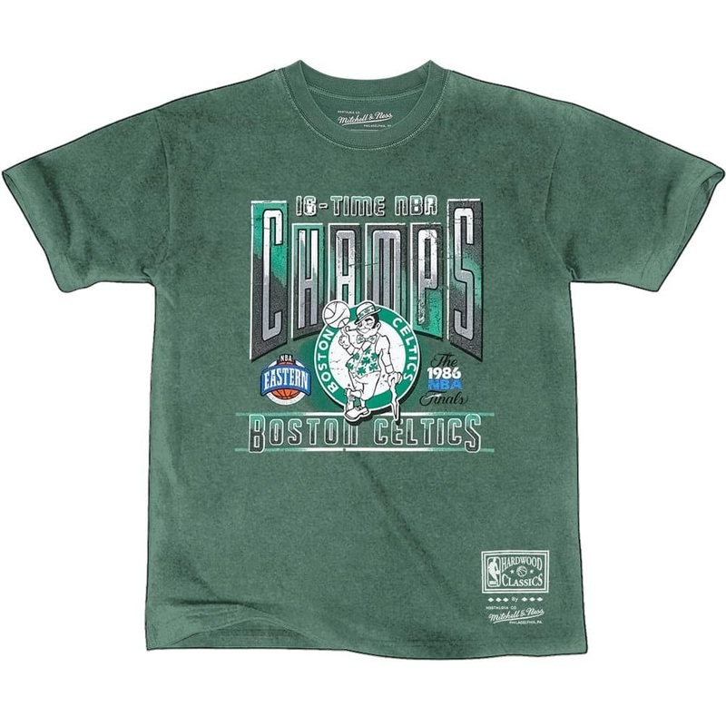 Boston Celtics Mitchell & Ness NBA Winner Takes All Vintage T-Shirt – Greeen