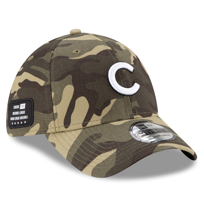 Chicago Cubs New Era MLB 2021 Armed Forces 39THIRTY Flex Fit Curve Hat – Camo