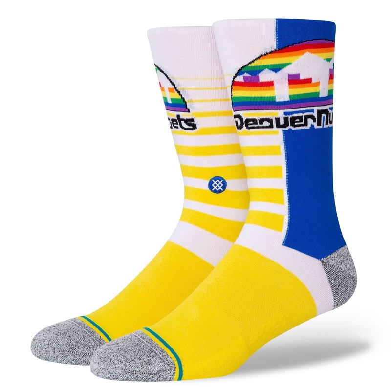 Denver Nuggets Stance NBA HWC Retro Gradient Crew Socks – Yellow