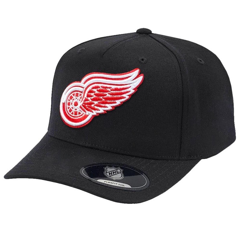 Detroit Red Wings NHL Team Logo 110 Curve Snapback Hat – Black