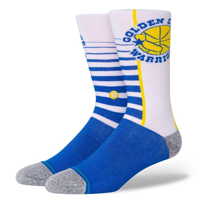 Golden State Warriors Stance NBA HWC Retro Gradient Crew Socks – White