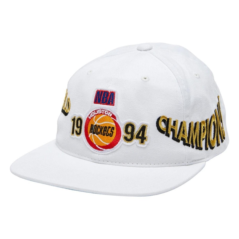 Houston Rockets Mitchell & Ness NBA Champions Era Deadstock Snapback Hat – White