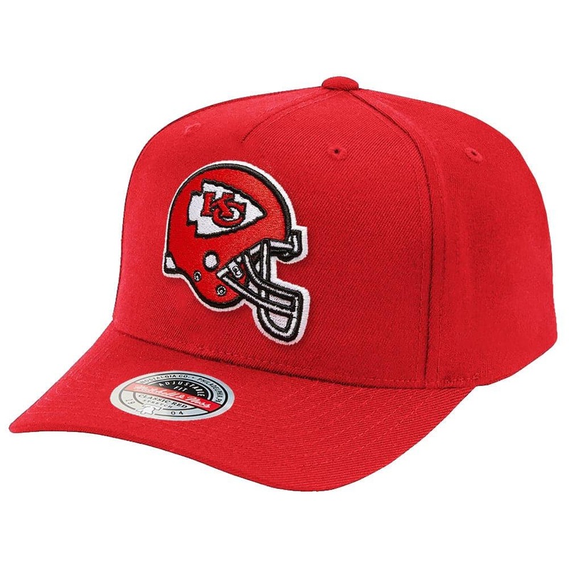 Kansas City Chiefs Mitchell & Ness NFL Sweep Right Classic Red Curve Snapback Hat – Red